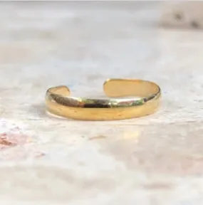 14KT Yellow Gold Polished 3mm Band Toe Ring