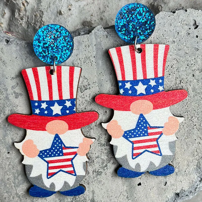 American Independence Day Flag Earrings