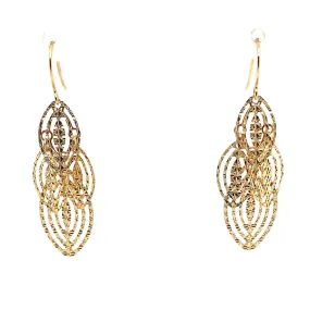Art Nouveau Hammered Dangle Earrings