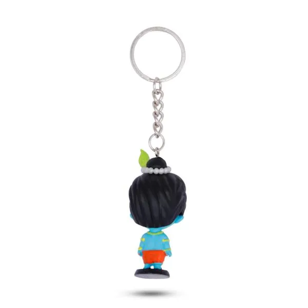 Bobble Head Krishna Key Chain - 2.5 Inches | Keyring/ Handmade Key Chain for Bike