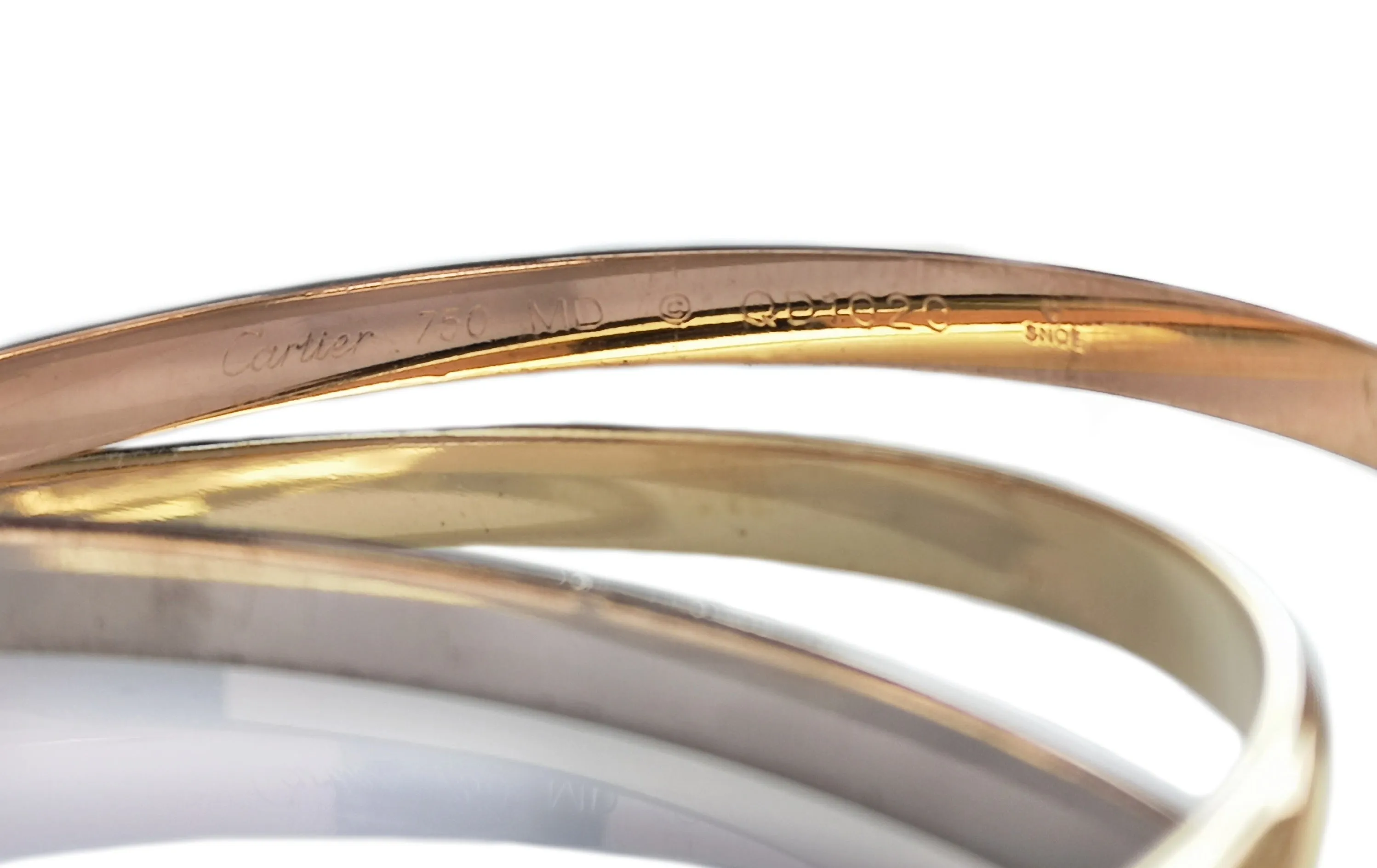 Cartier Trinity Bracelet 18K, 4.5mm, Certificate, Size 19.5cm