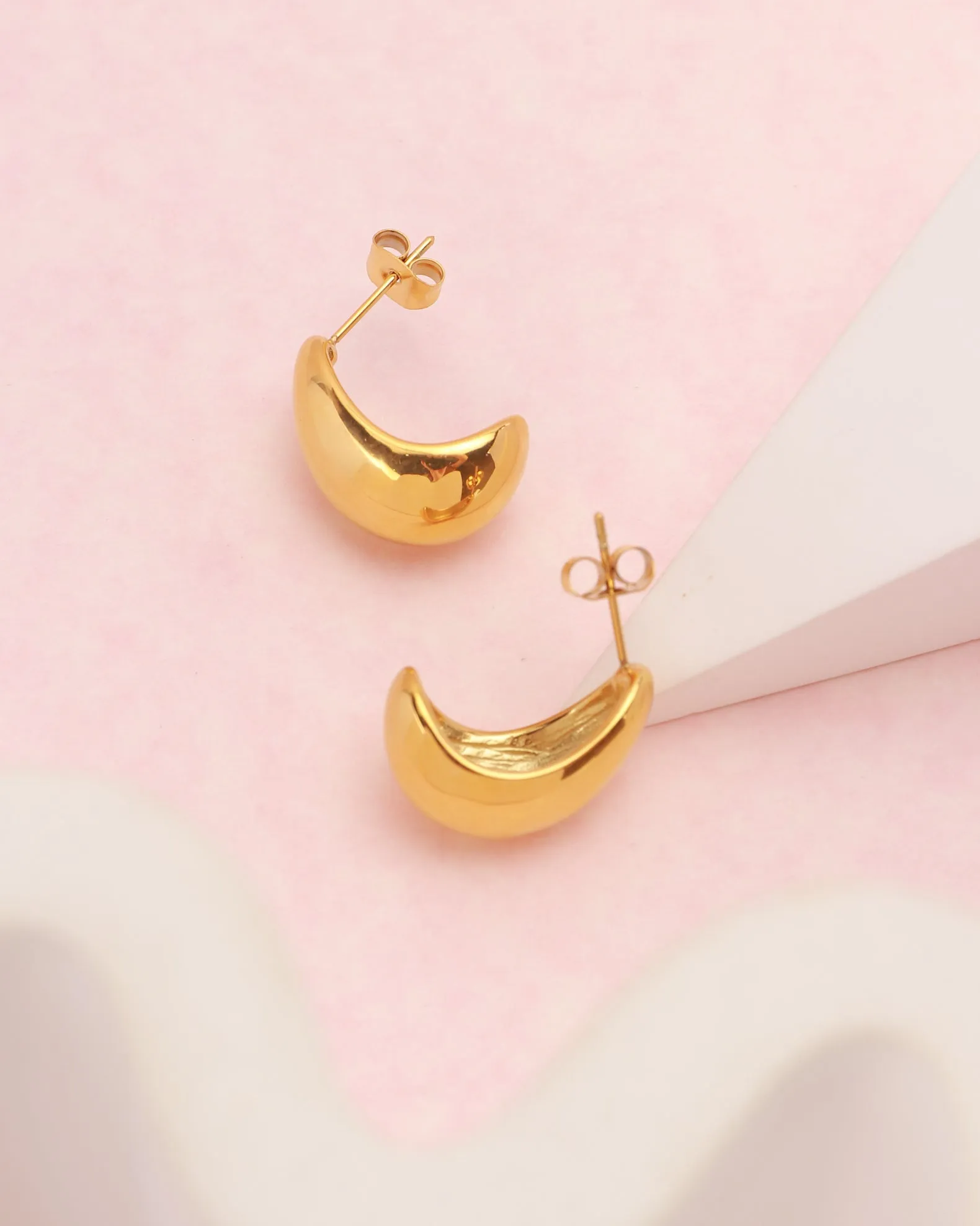 Cirina Gold Dome Earrings