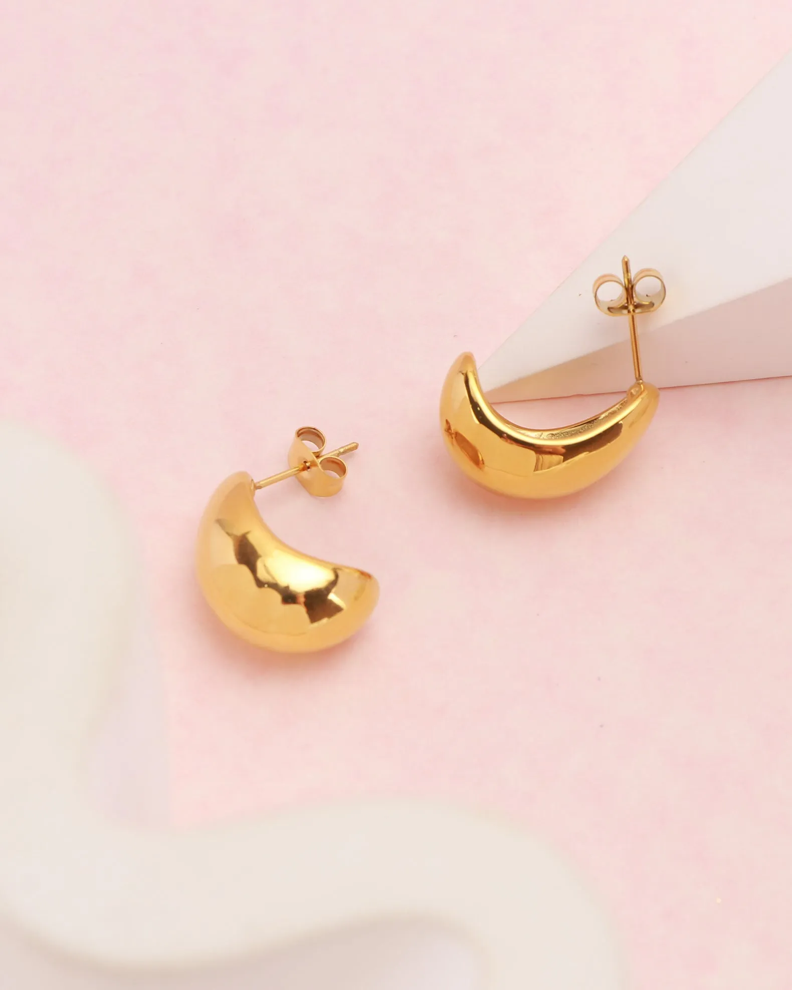Cirina Gold Dome Earrings
