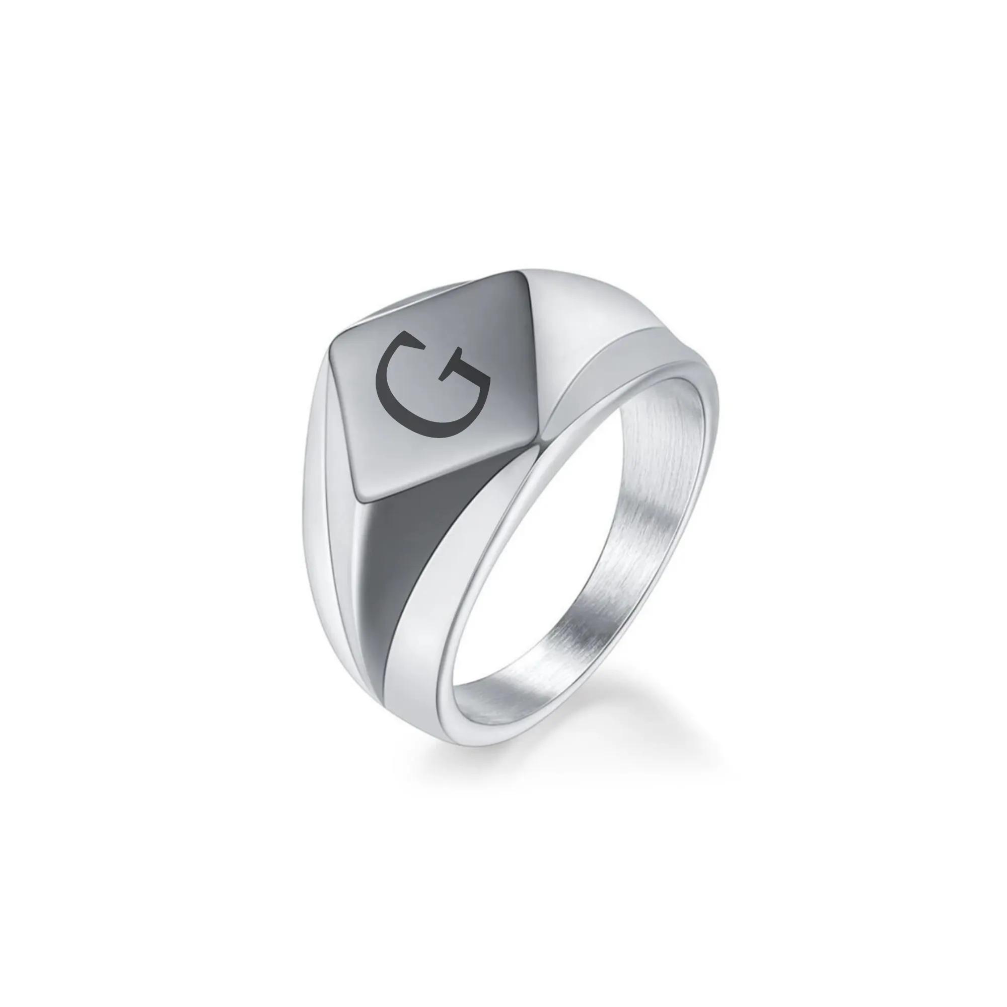 Customizable Initials Ring for Men KCLR 4