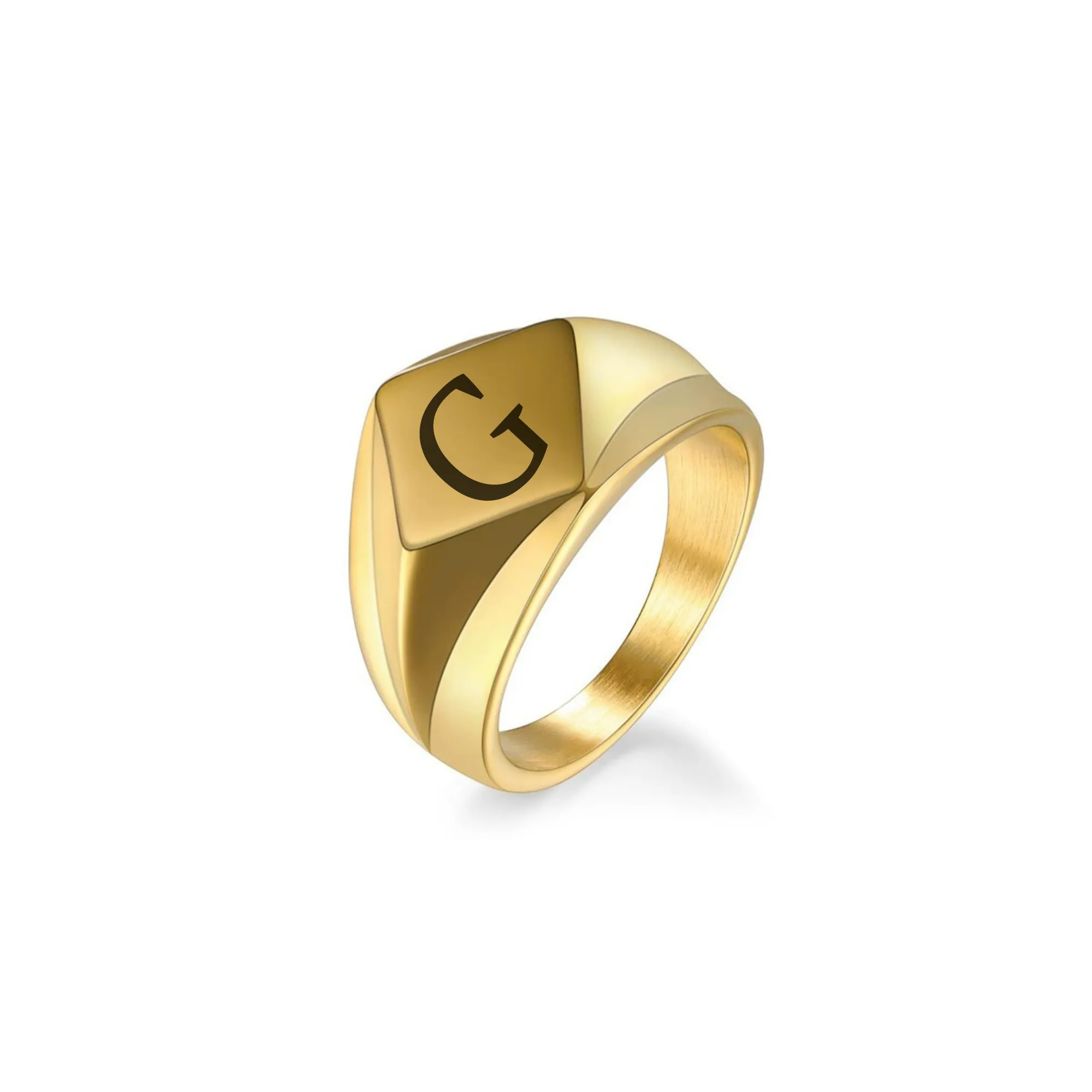 Customizable Initials Ring for Men KCLR 4