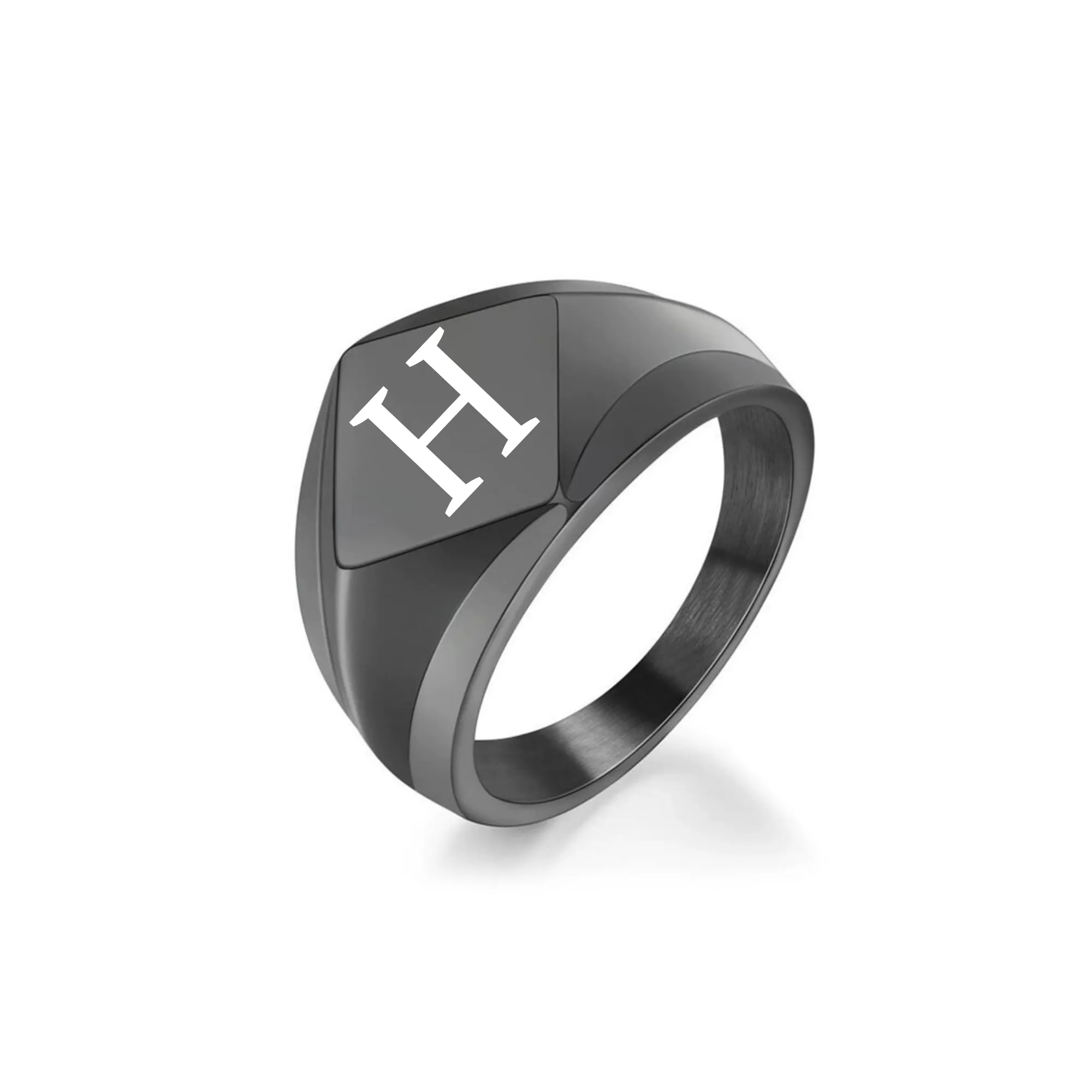 Customizable Initials Ring for Men KCLR 4