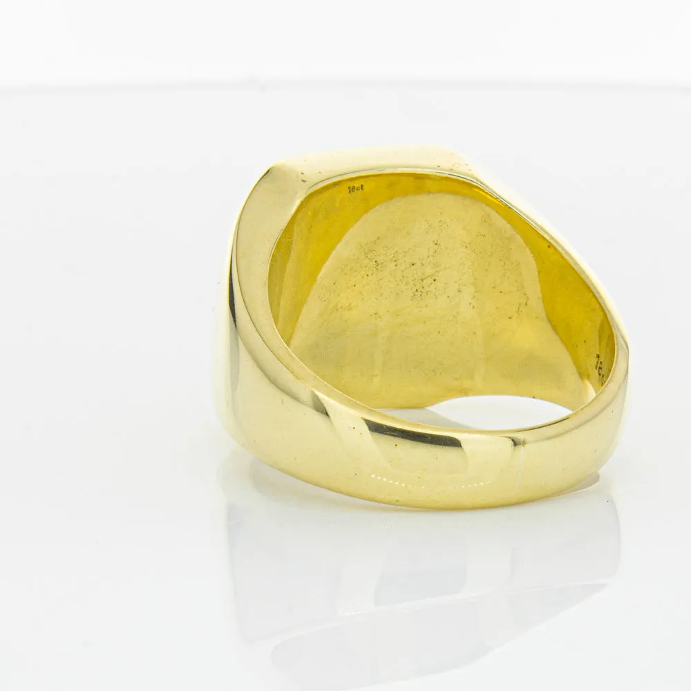 Deja Vu 18ct Yellow Gold Signet Ring