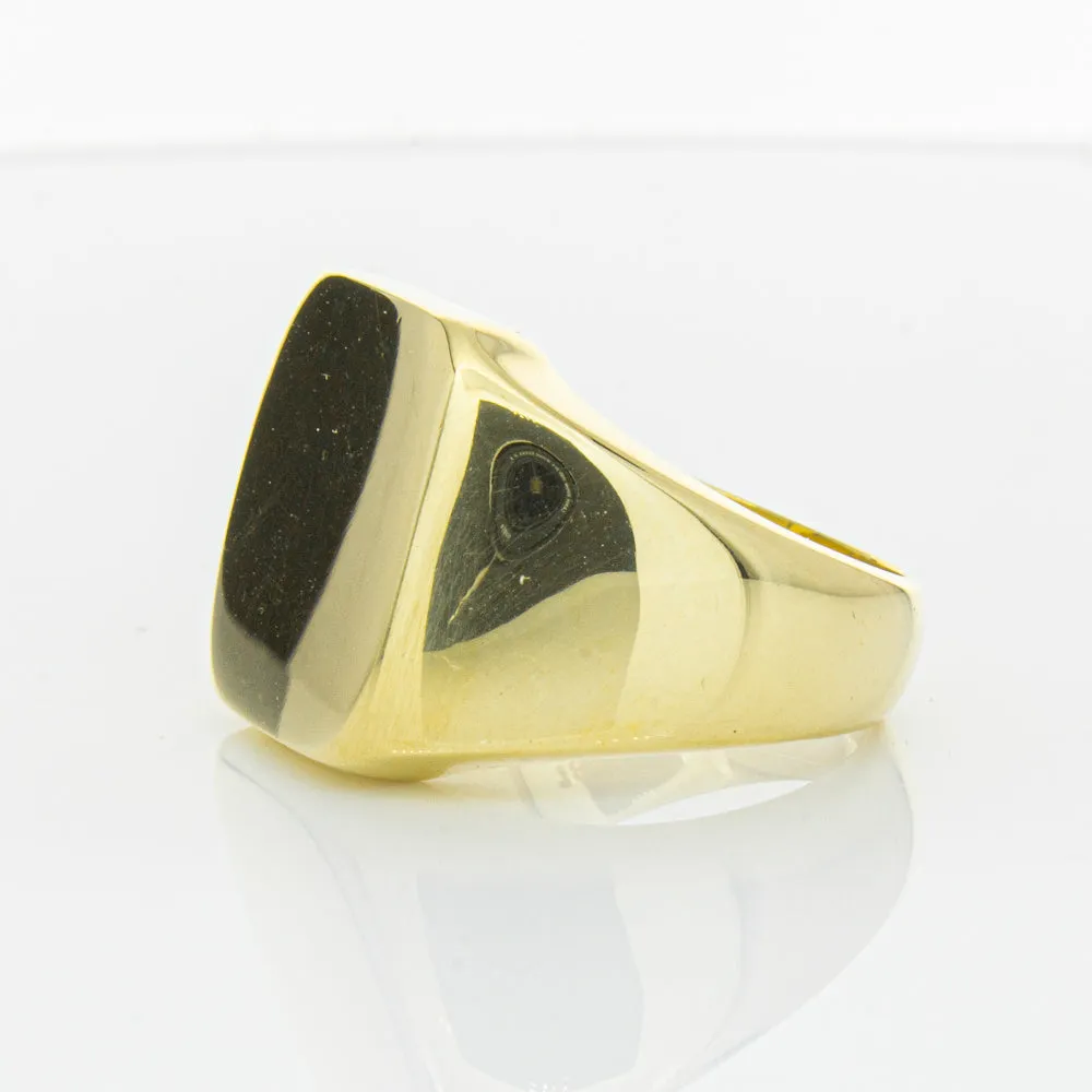 Deja Vu 18ct Yellow Gold Signet Ring