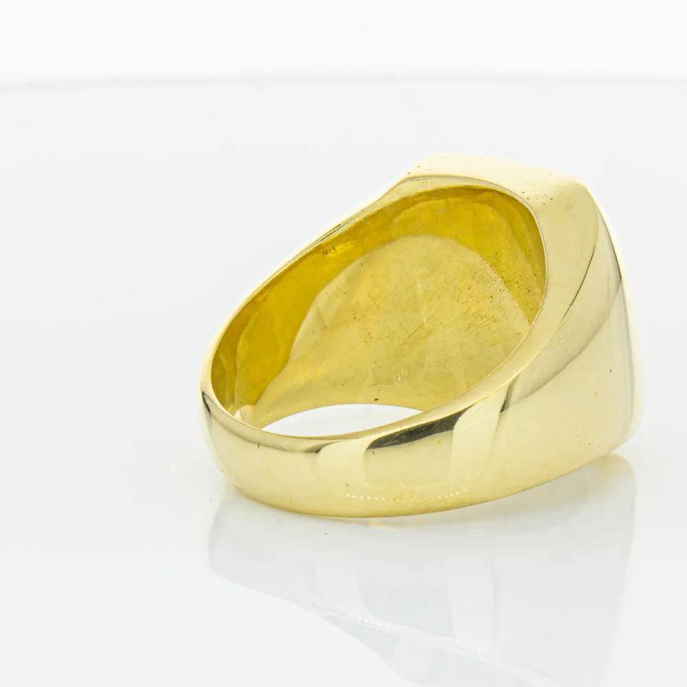 Deja Vu 18ct Yellow Gold Signet Ring