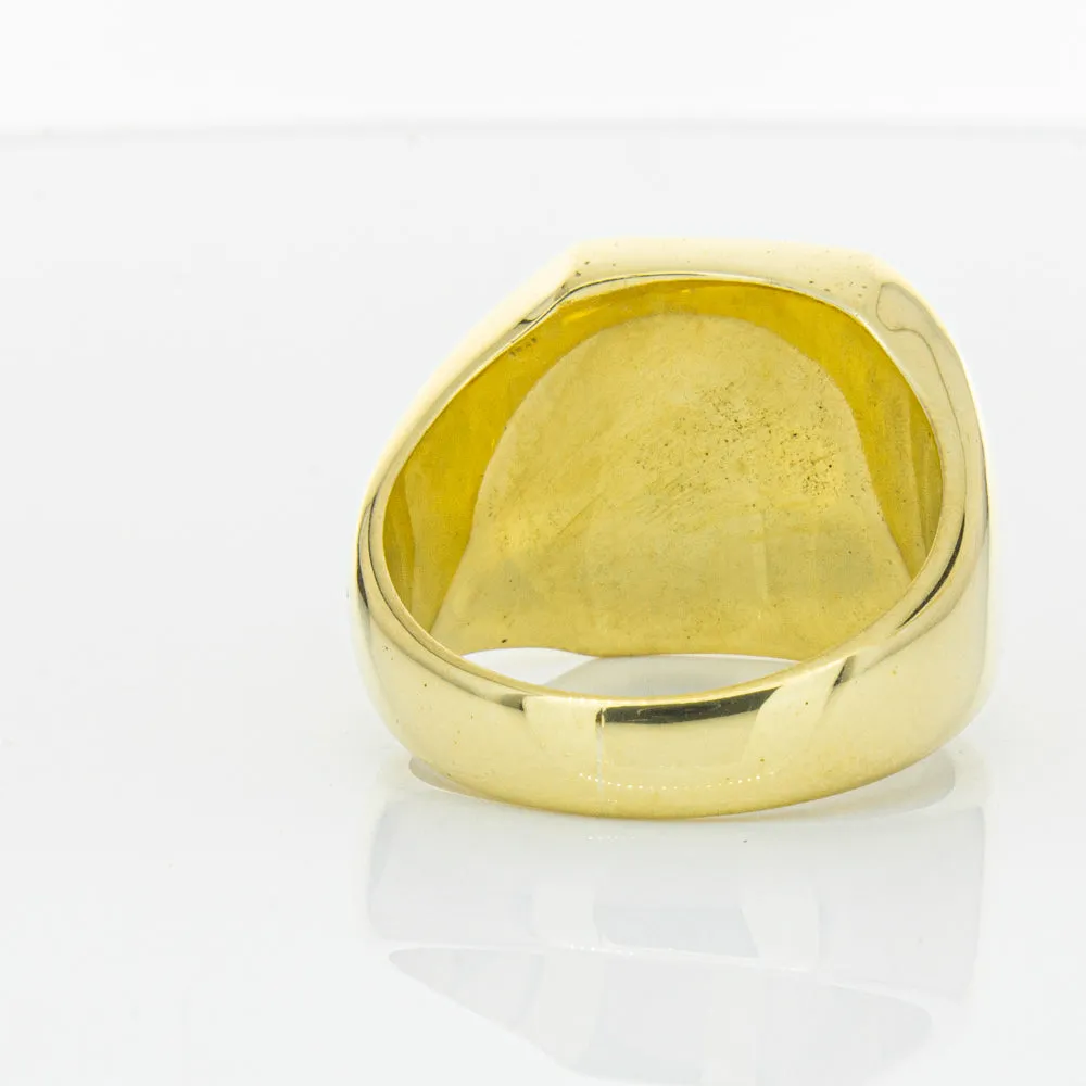 Deja Vu 18ct Yellow Gold Signet Ring