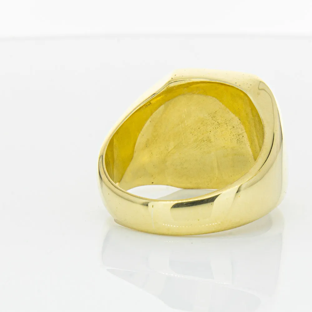 Deja Vu 18ct Yellow Gold Signet Ring