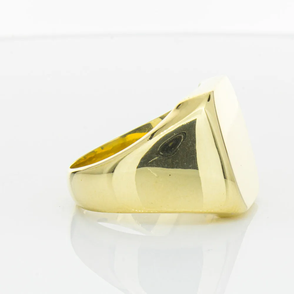 Deja Vu 18ct Yellow Gold Signet Ring