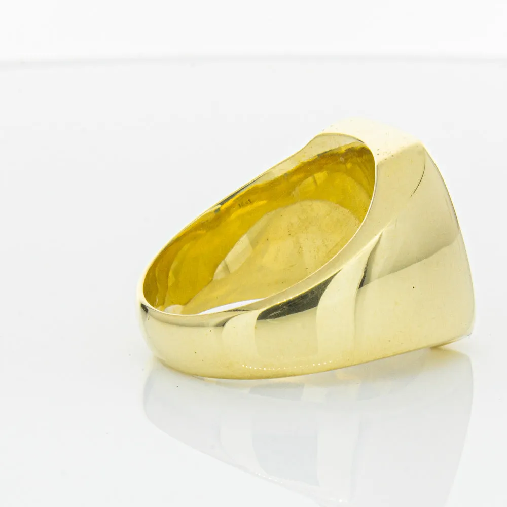 Deja Vu 18ct Yellow Gold Signet Ring