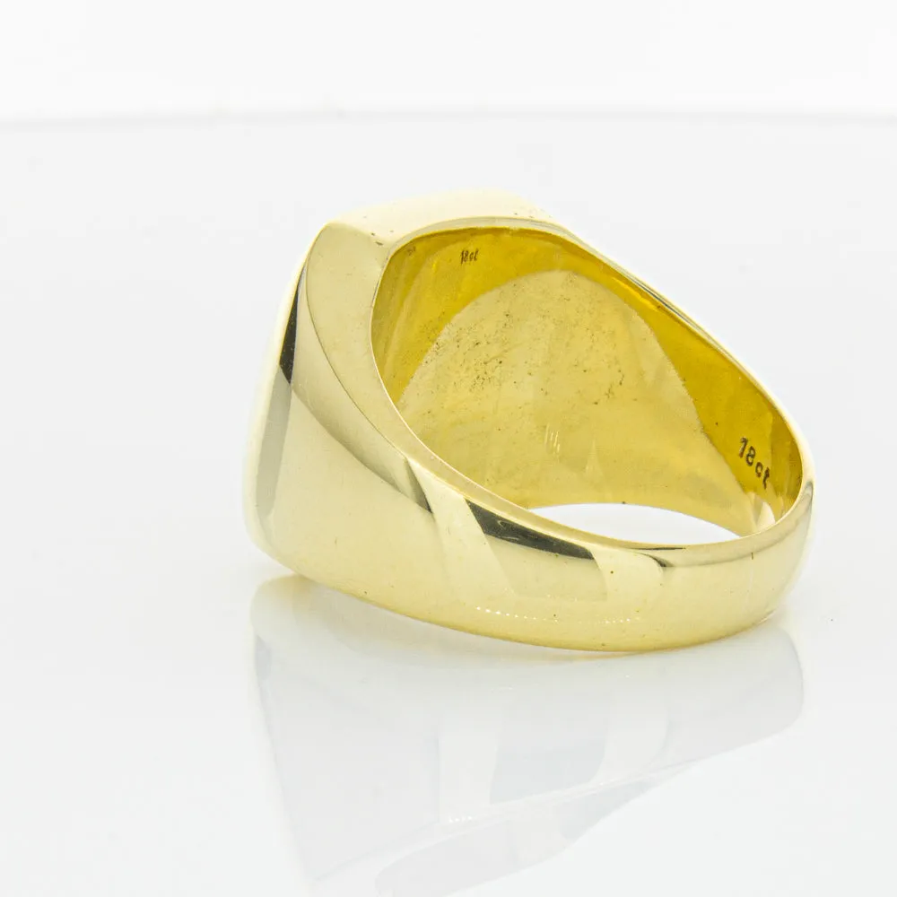 Deja Vu 18ct Yellow Gold Signet Ring