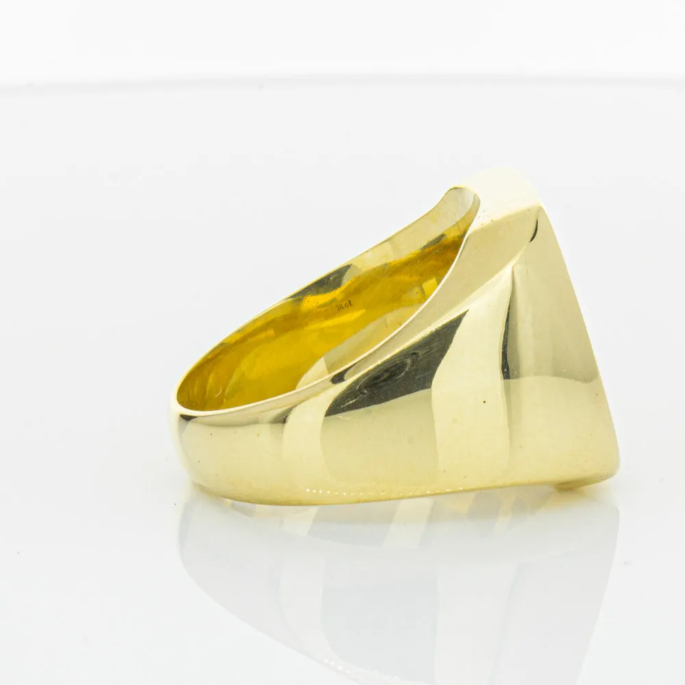 Deja Vu 18ct Yellow Gold Signet Ring