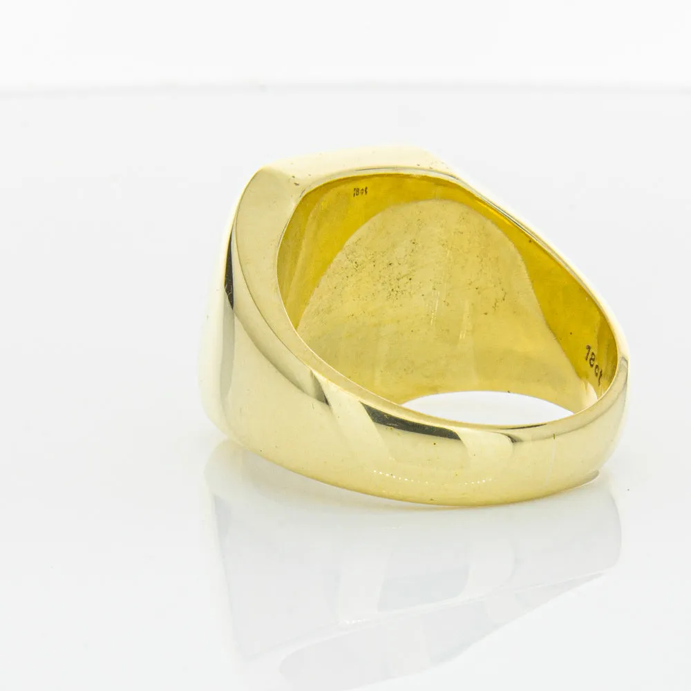 Deja Vu 18ct Yellow Gold Signet Ring