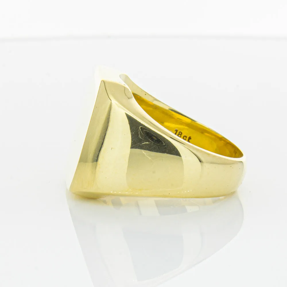 Deja Vu 18ct Yellow Gold Signet Ring