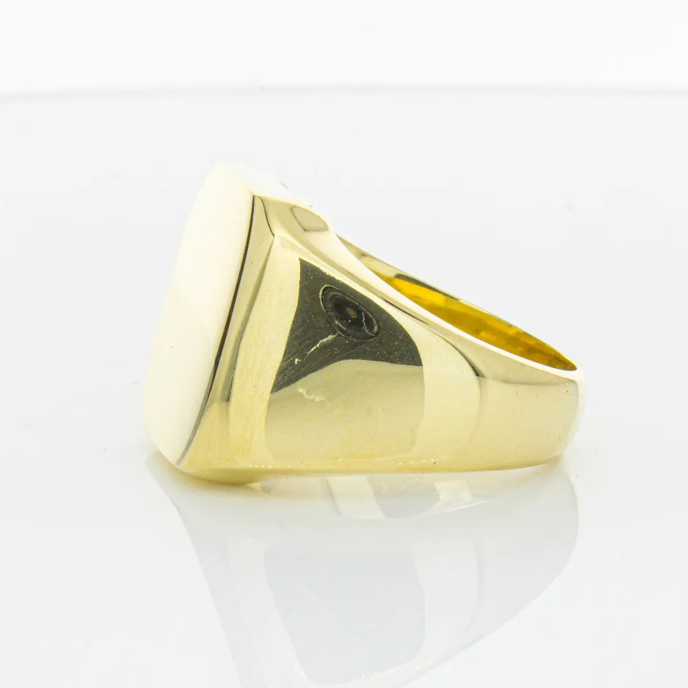 Deja Vu 18ct Yellow Gold Signet Ring