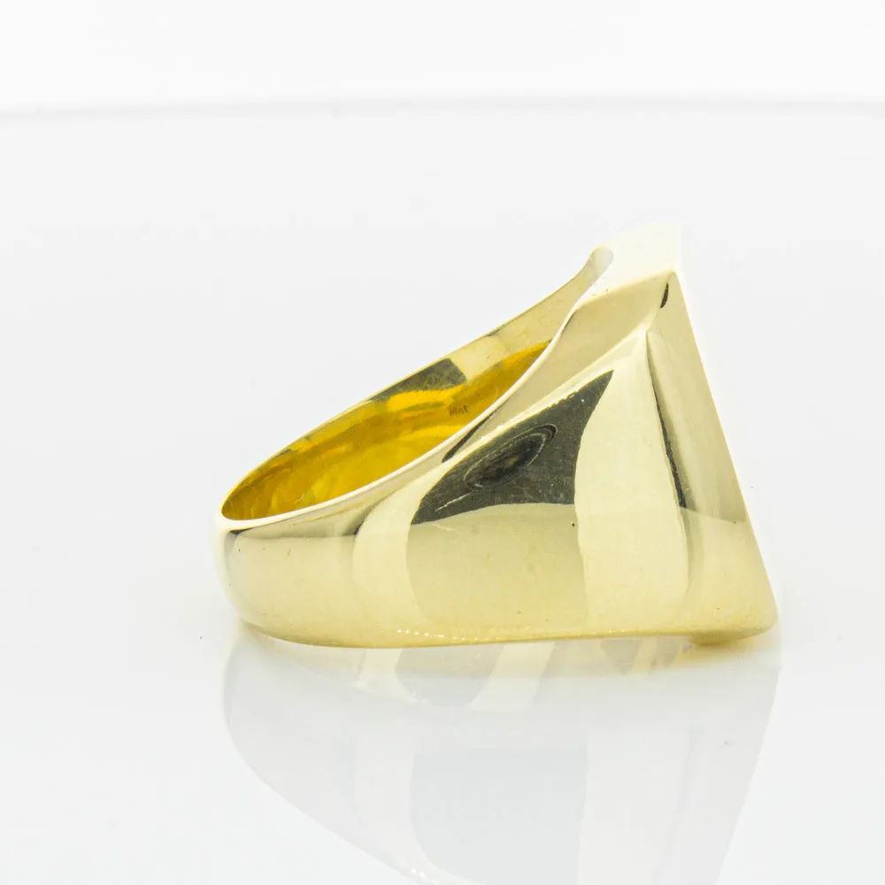 Deja Vu 18ct Yellow Gold Signet Ring