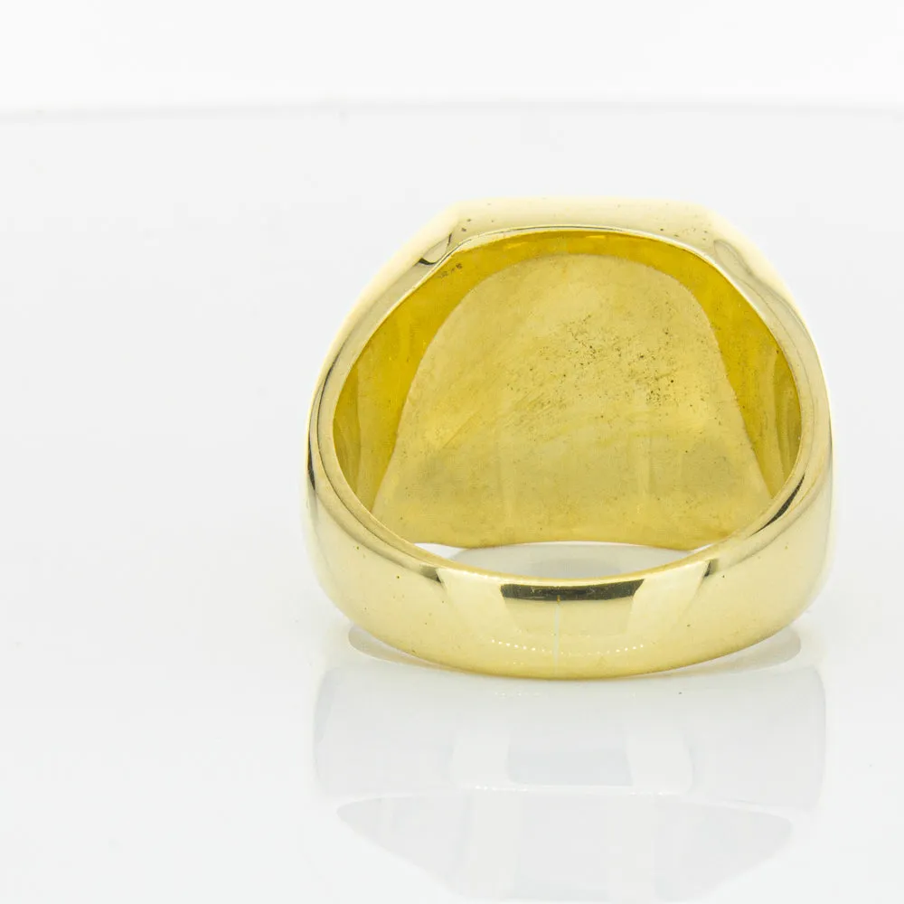 Deja Vu 18ct Yellow Gold Signet Ring