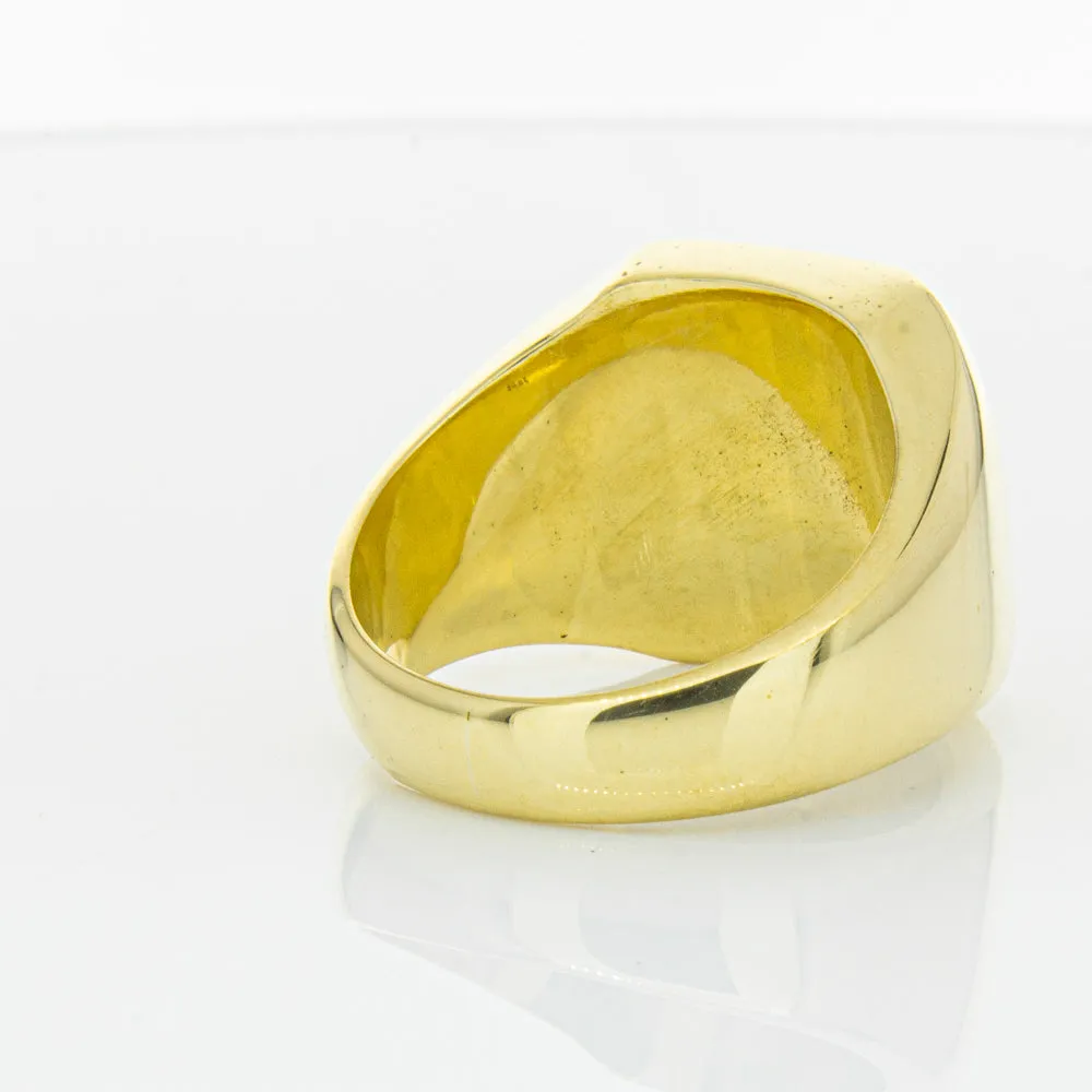 Deja Vu 18ct Yellow Gold Signet Ring