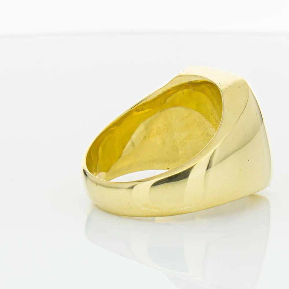 Deja Vu 18ct Yellow Gold Signet Ring