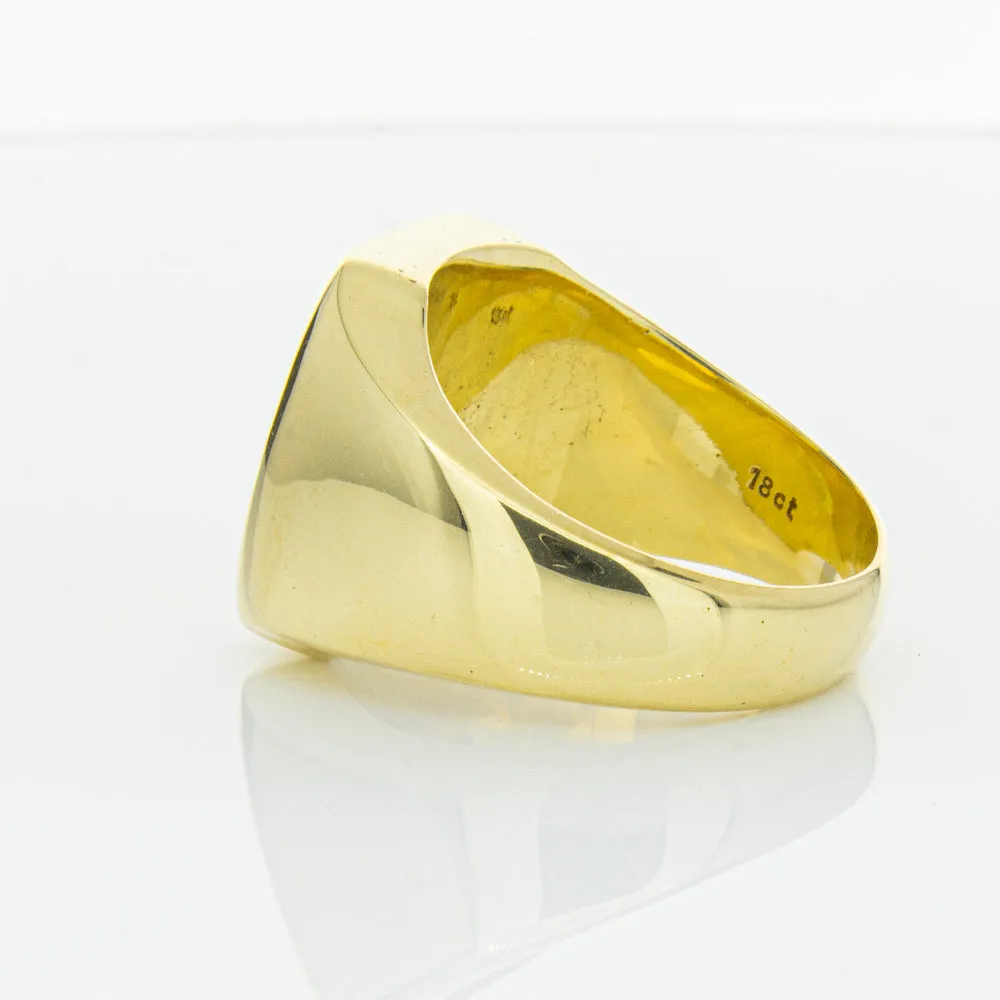 Deja Vu 18ct Yellow Gold Signet Ring
