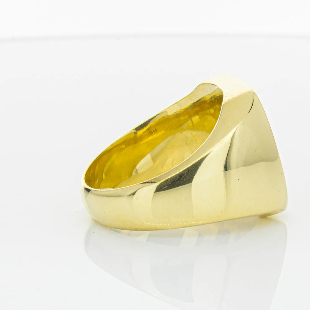 Deja Vu 18ct Yellow Gold Signet Ring