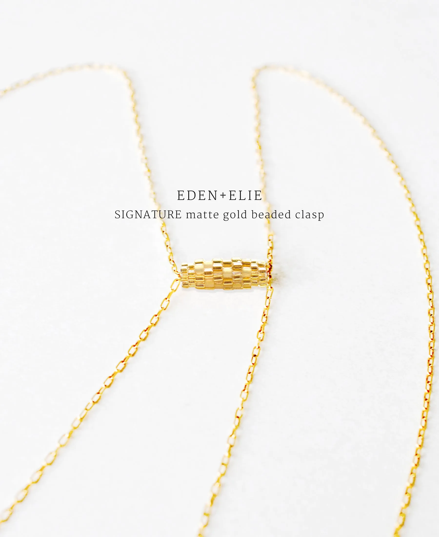 EDEN   ELIE Everyday Adjustable Length Necklace   Bangle Set - light oyster
