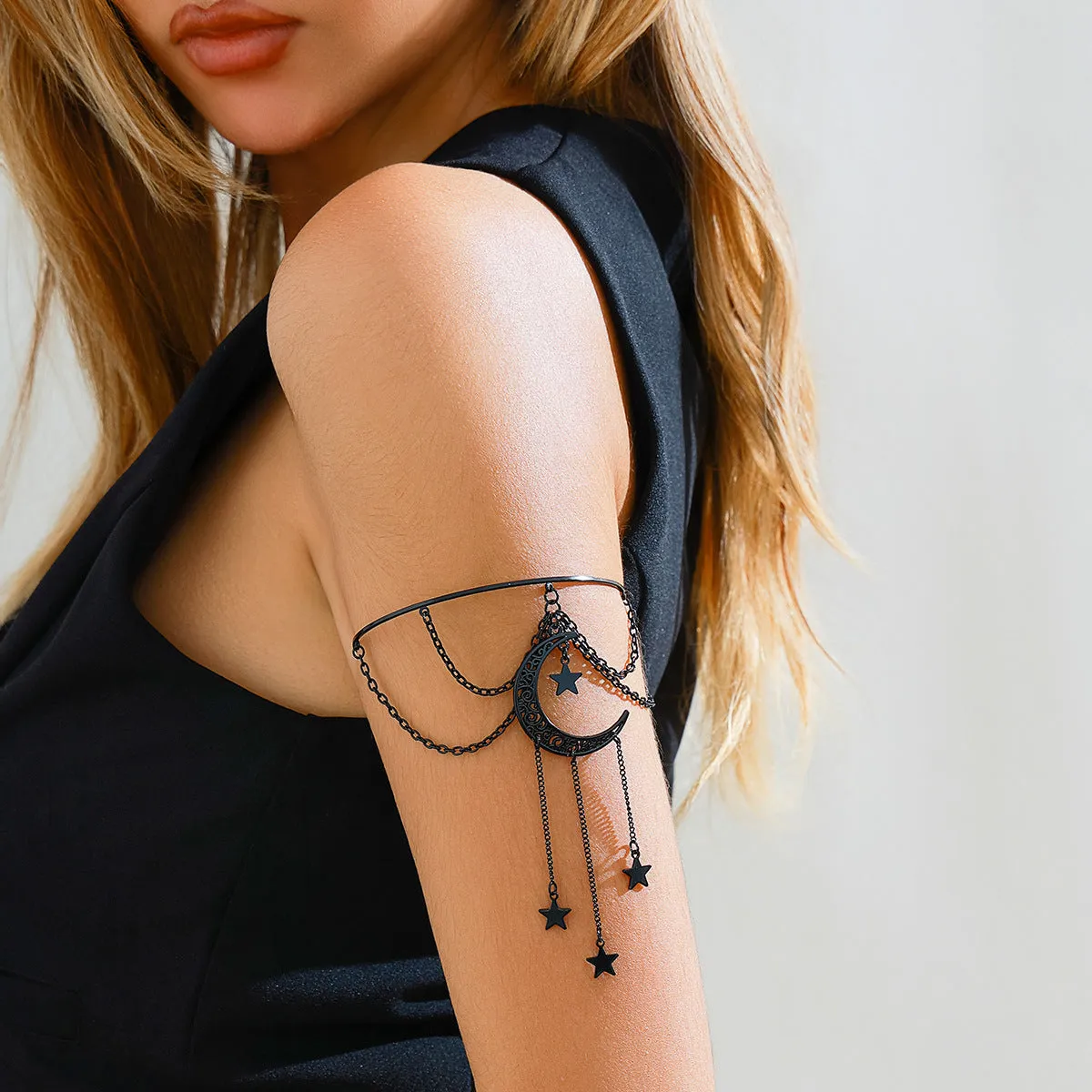 European and American Jewelry: Stylish Gothic Cross Butterfly Multi-layer Arm and Leg Chain Bracelet
