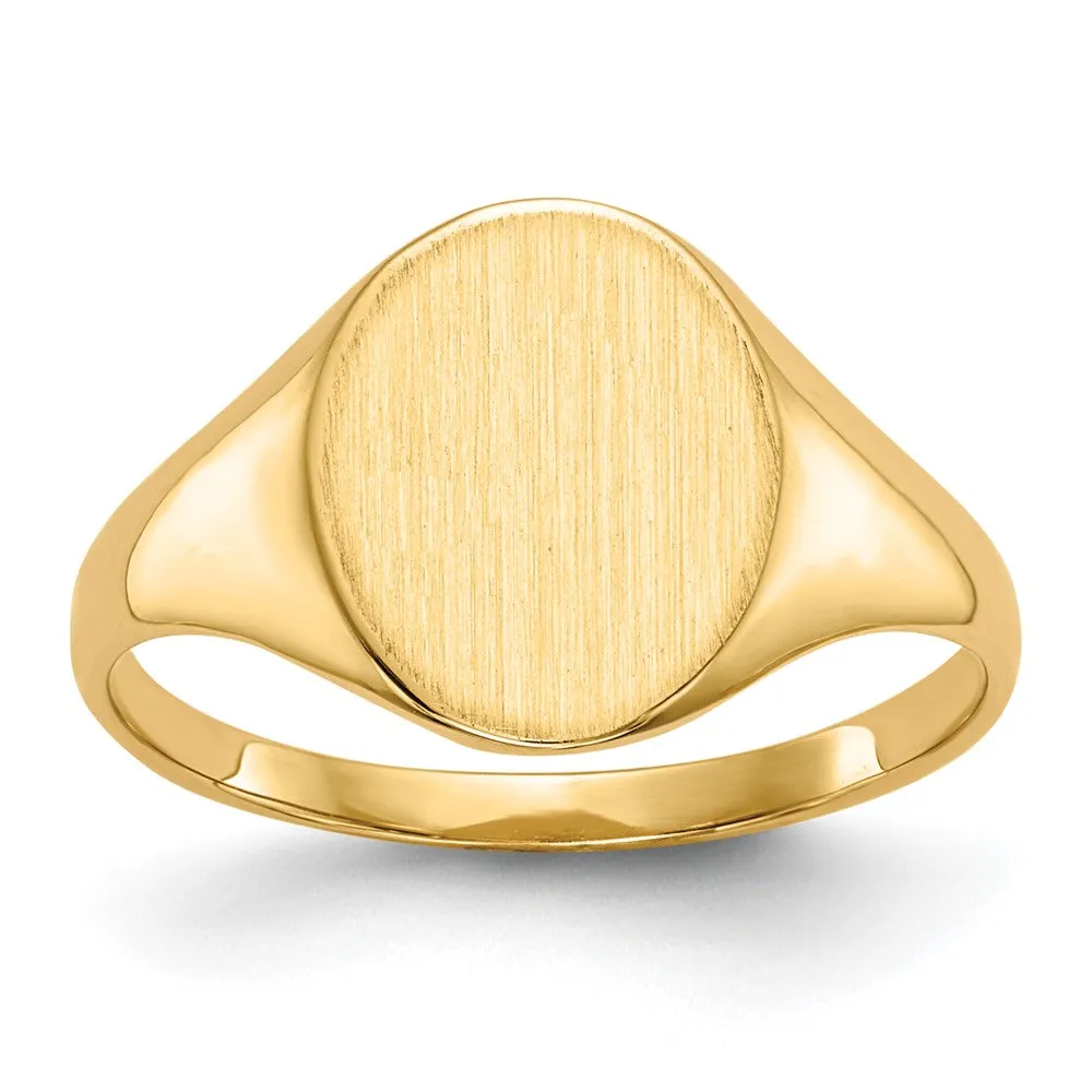 Gold Closed Back Signet Ring Model-RS101