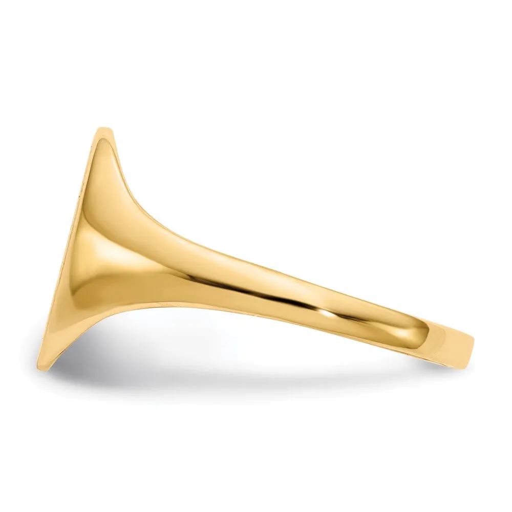 Gold Closed Back Signet Ring Model-RS101