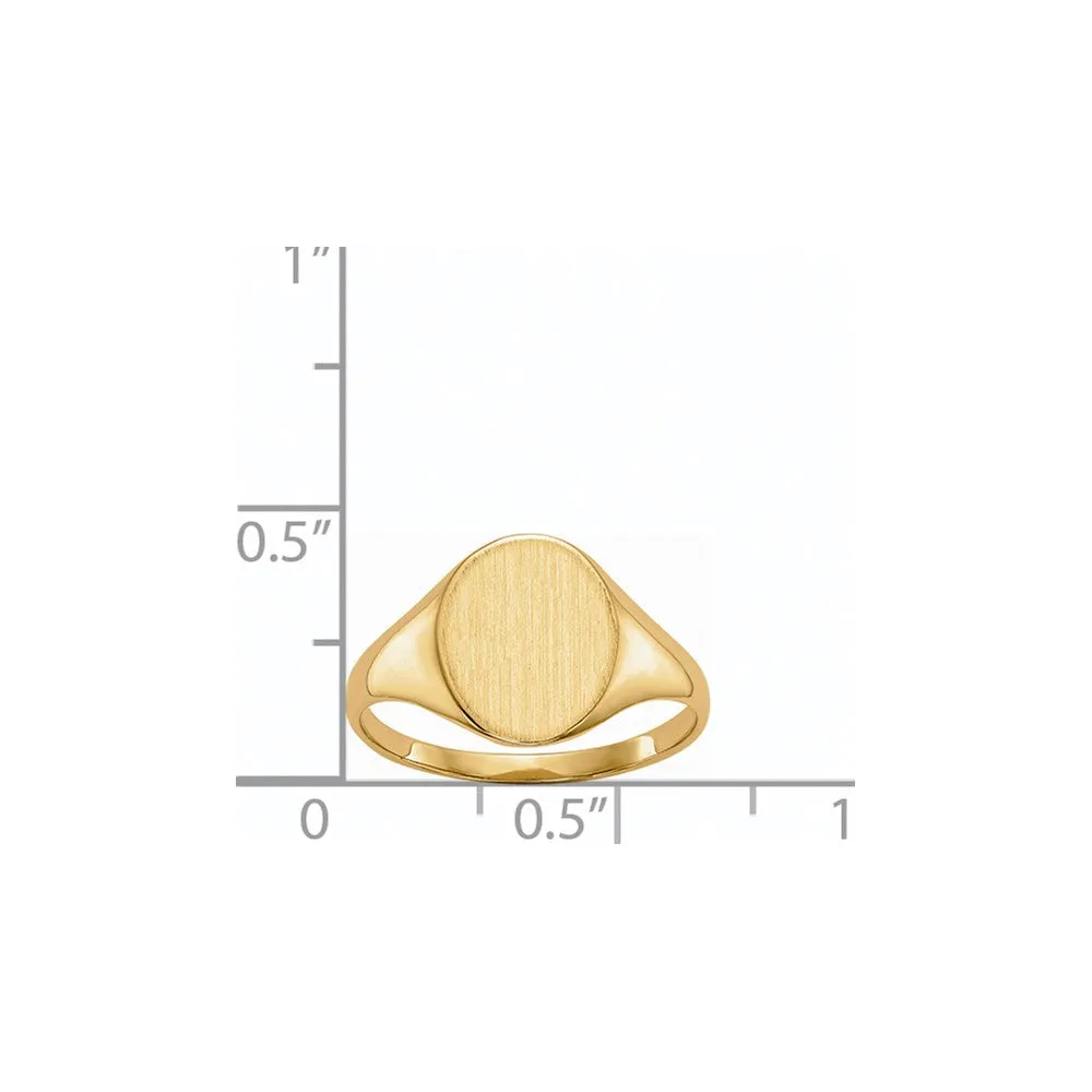 Gold Closed Back Signet Ring Model-RS101