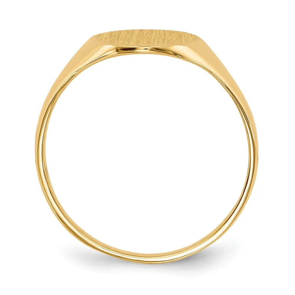 Gold Closed Back Signet Ring Model-RS101