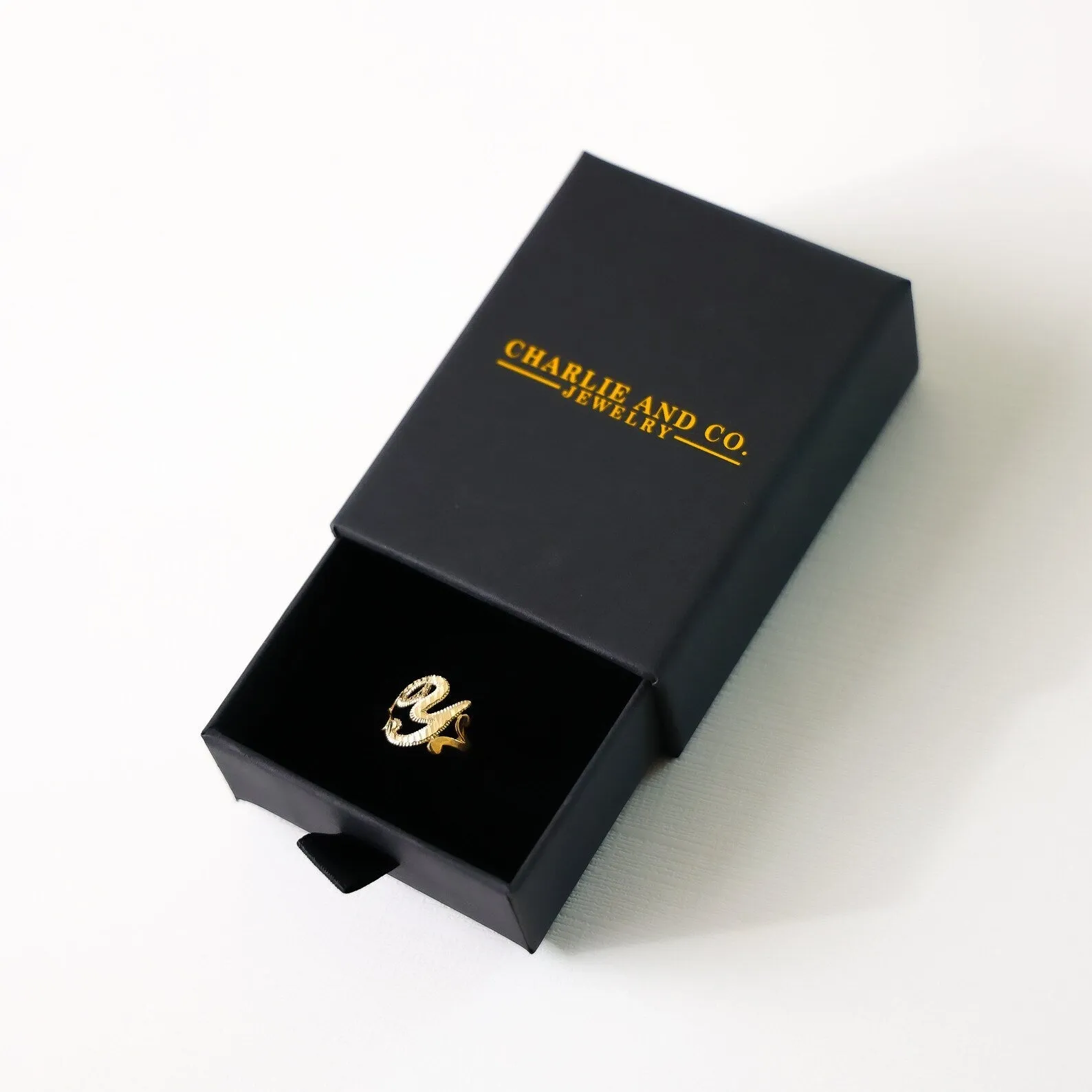 Gold Closed Back Signet Ring Model-RS101