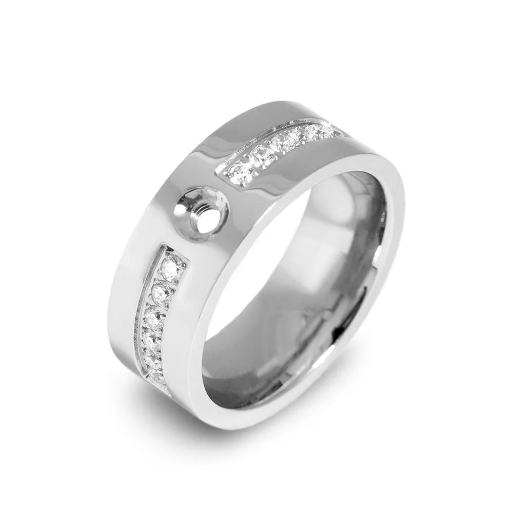 Melano Twisted Flat Basic CZ Ring