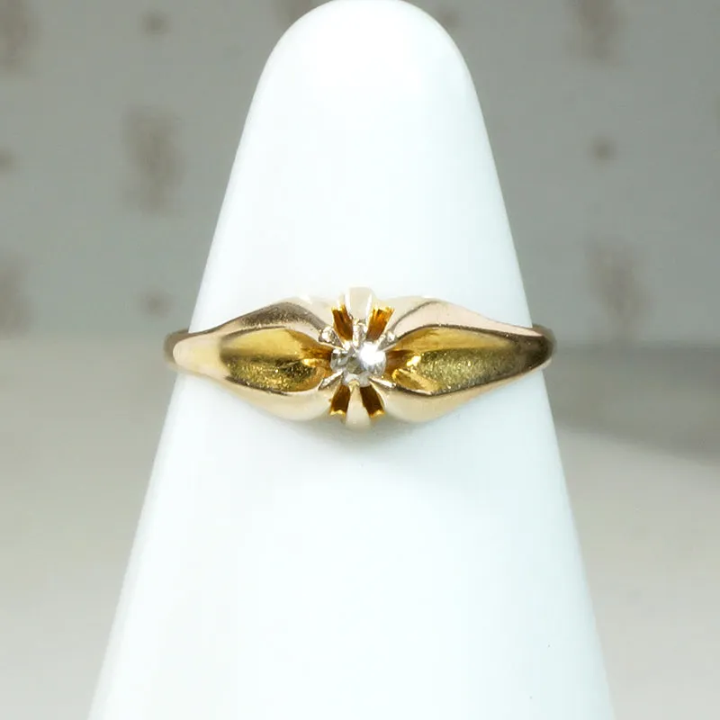 Miniature Edwardian Diamond Solitaire Ring