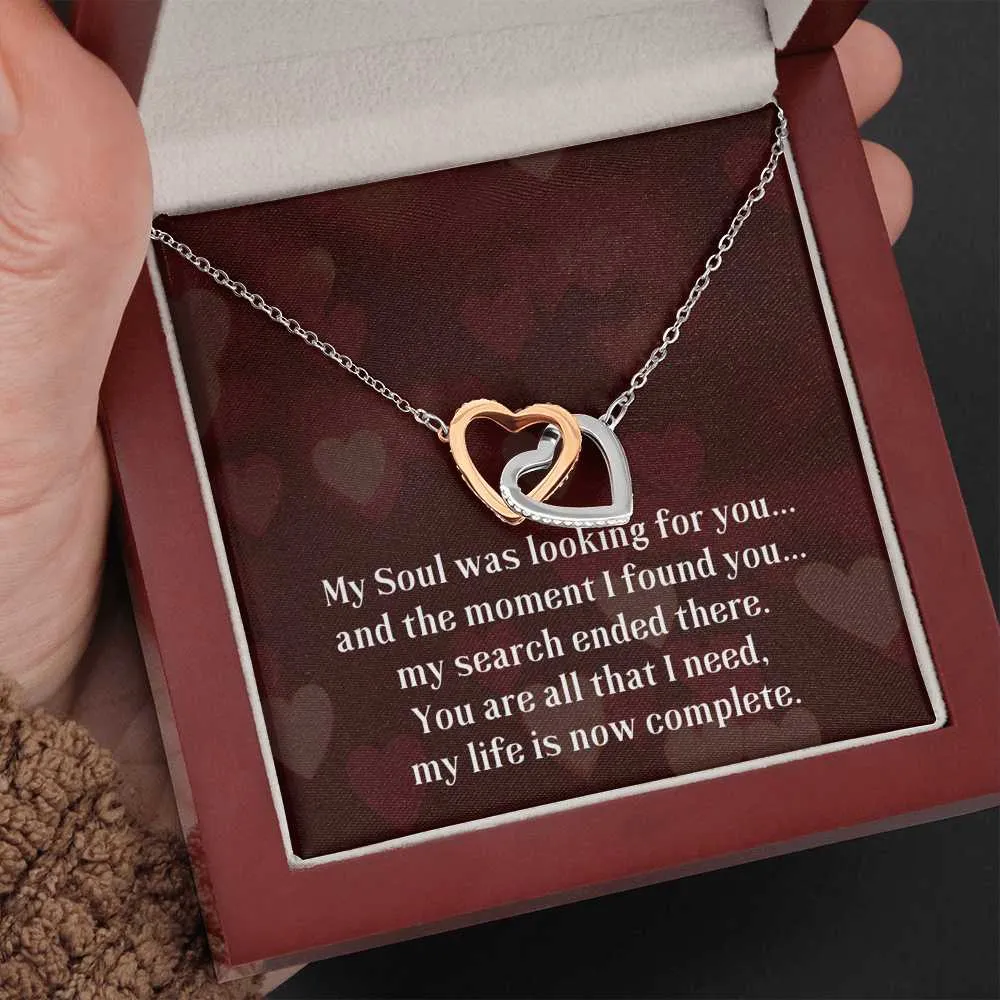 My Soul was looking for you... Interlocking hearts Necklace