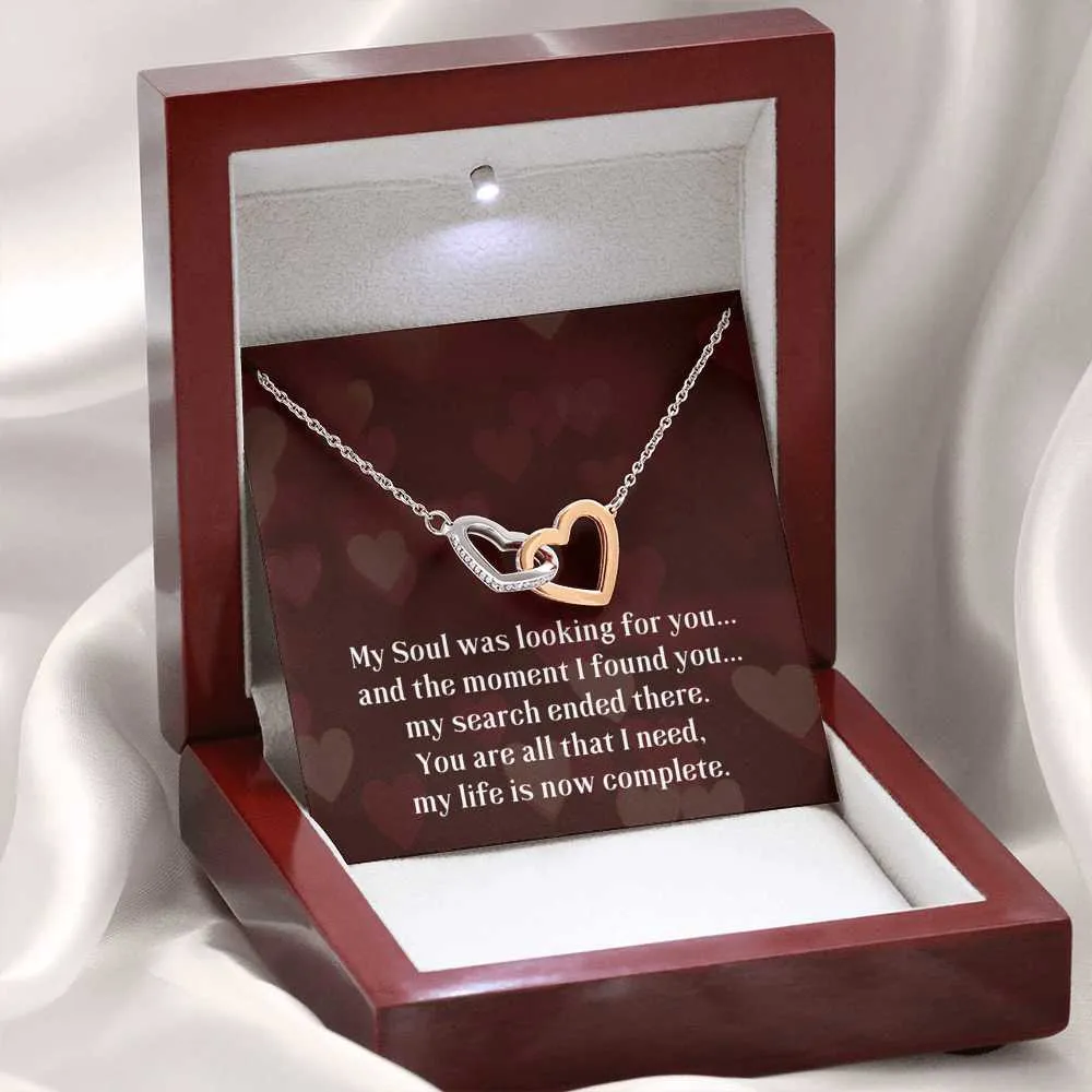 My Soul was looking for you... Interlocking hearts Necklace