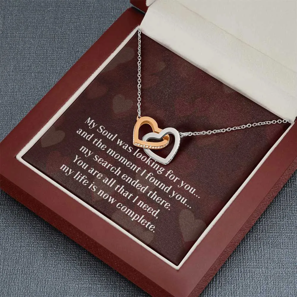 My Soul was looking for you... Interlocking hearts Necklace