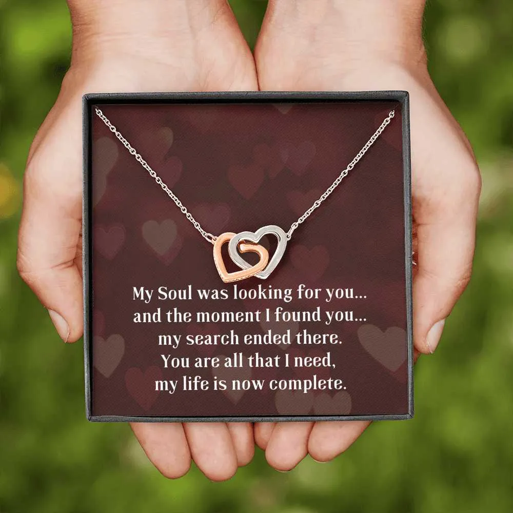 My Soul was looking for you... Interlocking hearts Necklace