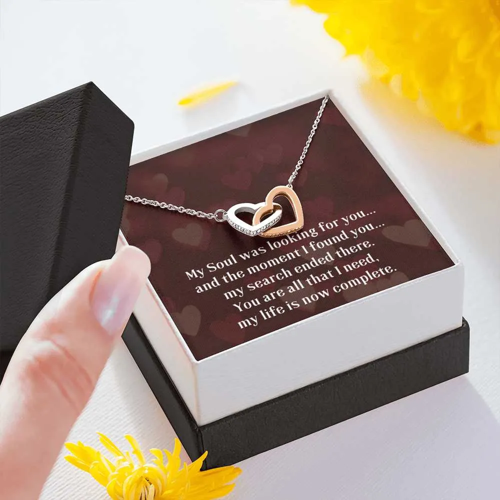 My Soul was looking for you... Interlocking hearts Necklace