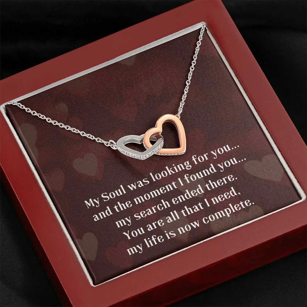 My Soul was looking for you... Interlocking hearts Necklace