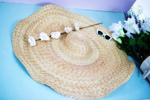 Over sized Tan straw hat