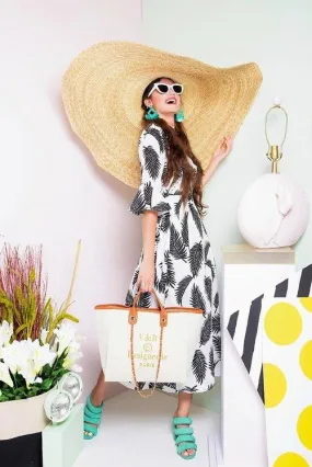 Over sized Tan straw hat