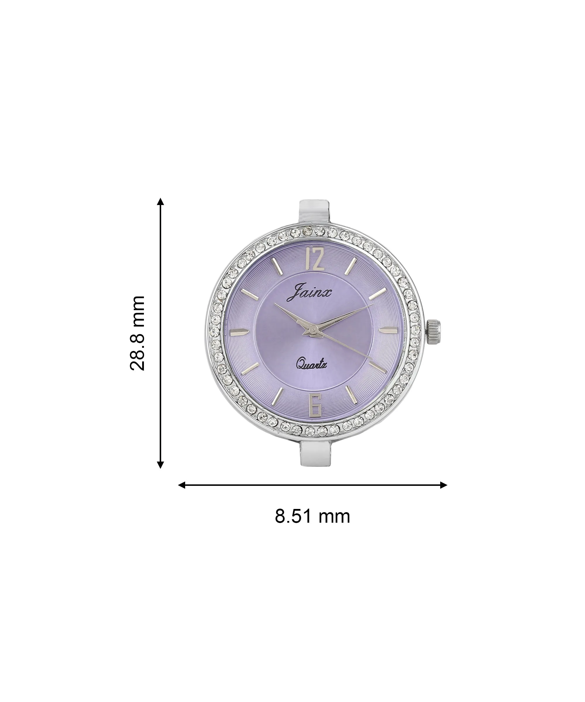 Silver Chain Purple Dial Analog Wrist Watch For Women - JW8591