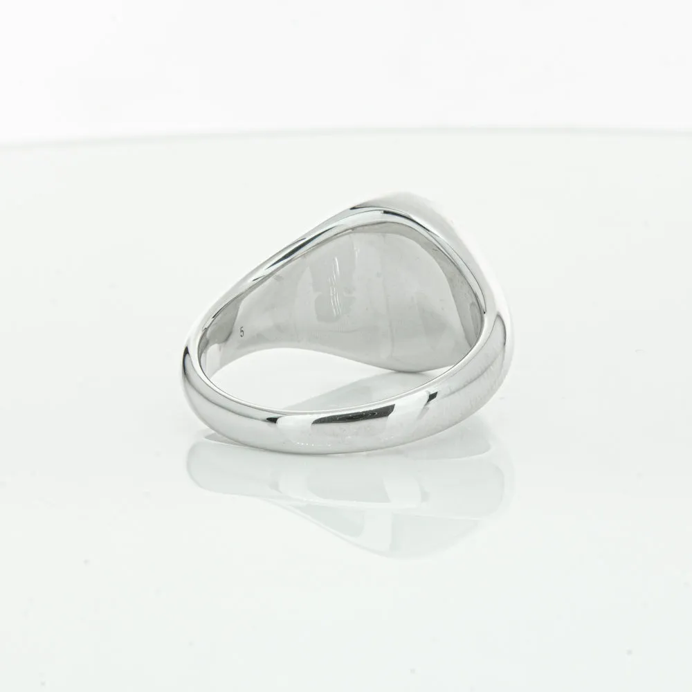 Sterling Silver Oval Onyx Signet Ring