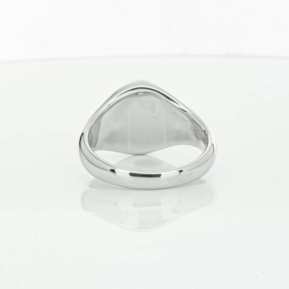 Sterling Silver Oval Onyx Signet Ring
