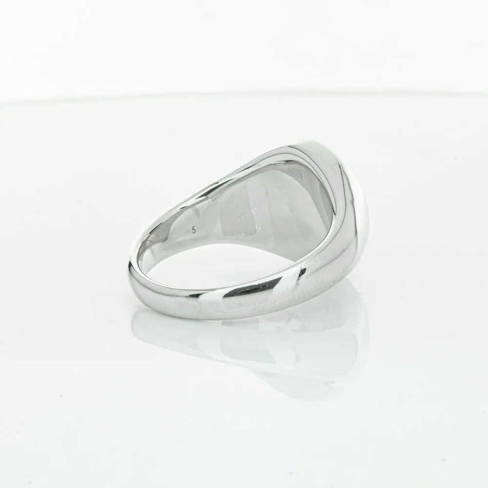Sterling Silver Oval Onyx Signet Ring