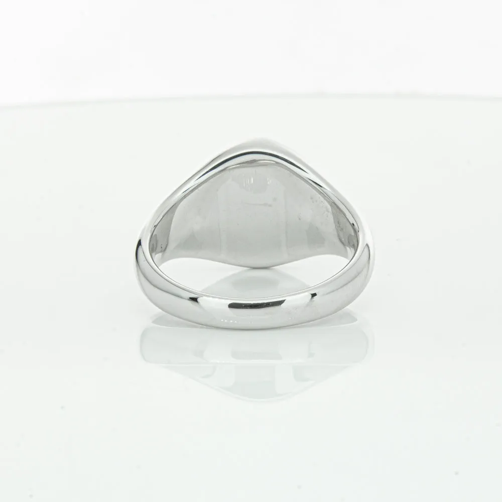 Sterling Silver Oval Onyx Signet Ring